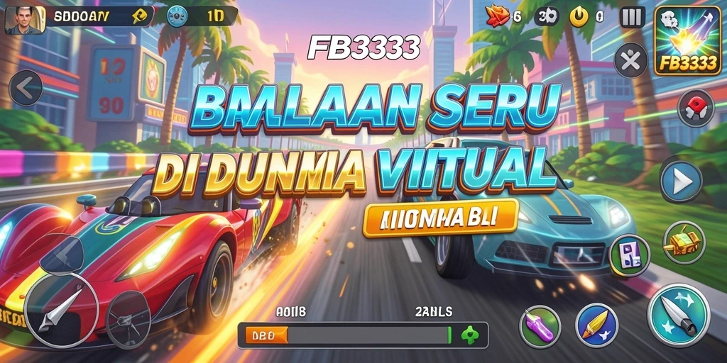 Screenshot FB333 menampilkan momen balapan yang mendebarkan di trek yang menantang.