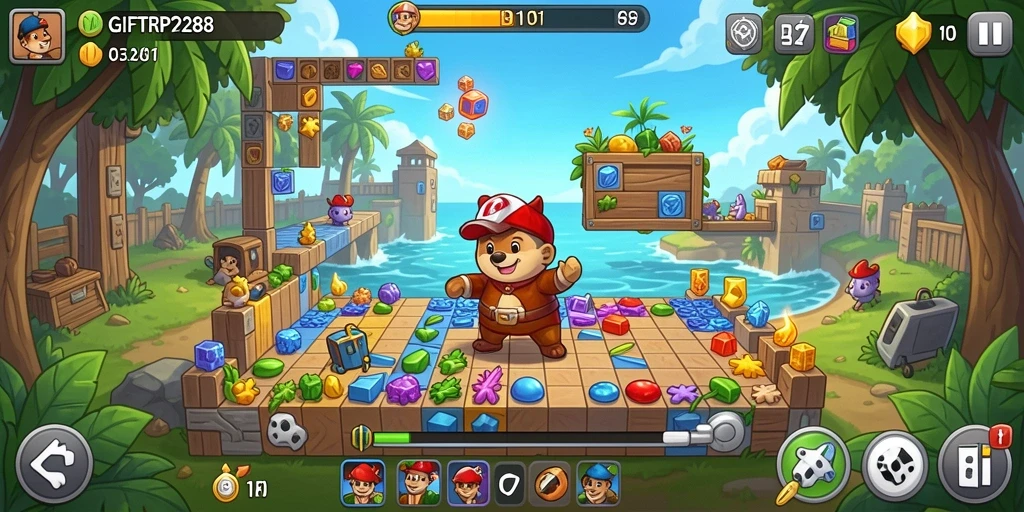 Tampilan gameplay menantang dari GIFTRP288 dalam permainan Puzzle.