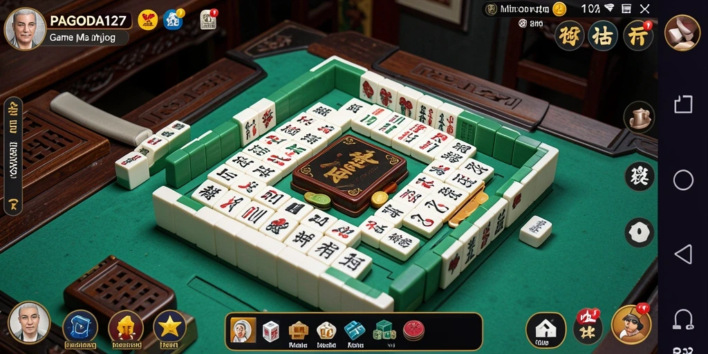 Tampilan menawan dari permainan Mahjong di PAGODA127.