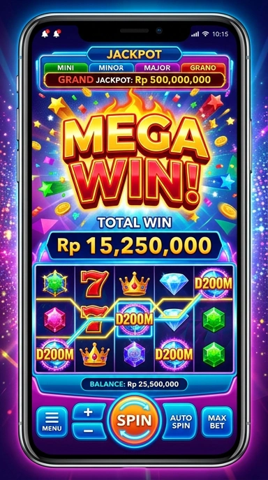 Screenshot aplikasi d200m menunjukkan kemudahan navigasi.
