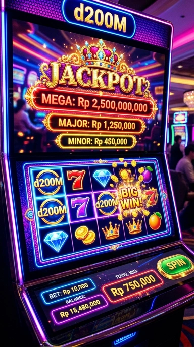 Antarmuka pengguna d200m yang bersih dan modern.